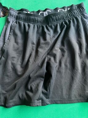 Champion Black Men's Athletic Shorts with Branded Waistband